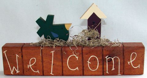 Bird & House Welcome Block