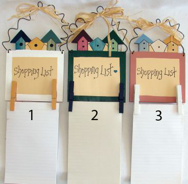Birdhouse Shopping List Hanging example