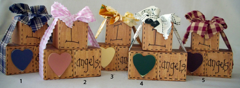 I Love Angels Triple Blocks