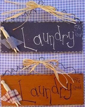 Laundry Peg Plaque
