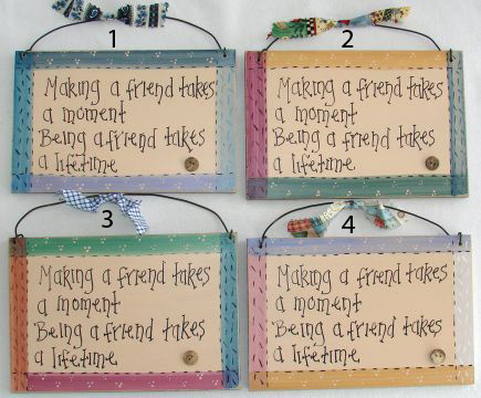 Making a Friend Plaque